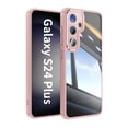 thumbnail image 5 of Dteck for Samsung Galaxy S24 Plus Clear Case, Shockproof Slim Clear Hard PC Back with Soft TPU Bumper Scratch Resistant Protective Transparent Anti-Scratch Phone Case, Pink, 5 of 6