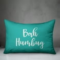 thumbnail image 2 of Creative Products Bah Humbug in Teal 14x20 Spun Poly Pillow, 2 of 2