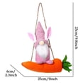 thumbnail image 3 of Adorno colgante de zanahoria de conejo de Pascua • Decoración de muñeca sin cara • Fibra de poliéster suave • Decoración colgante para fiestas de Pascua al aire libre • 1 pieza, 3 of 9