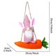 thumbnail image 3 of Adorno colgante de zanahoria de conejo de Pascua • Decoración de muñeca sin cara • Fibra de poliéster suave • Decoración colgante para fiestas de Pascua al aire libre • 1 pieza, 3 of 9