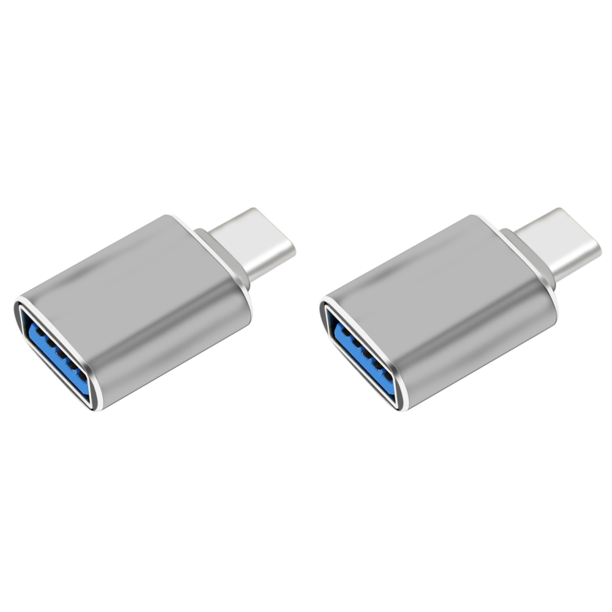 Convertidor Cable USB 3.1 OTG 10 Gbps para MacBook Pro/Air Smartphone (plateado)