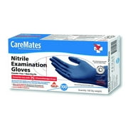 CareMates Nitrile Powder Free Examination Gloves, Medium, 100 Count