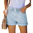 thumbnail image 1 of Pantalones cortos de mezclilla Onlypuff para mujer, denim Boyfriend, azul claro, talla M, 1 of 4