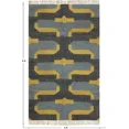 thumbnail image 2 of Wool Jute Rug Large Wool Jute Area Rug 7x10 Kilim Rug - Yellow Black Natural Woo, 2 of 5
