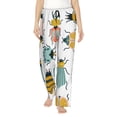 thumbnail image 1 of Balery Colorful Insects Pantalones de pijama para mujer, pijamas ultraligeros, pantalones de estar por casa-3X-Large, 1 of 6