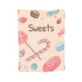 thumbnail image 2 of ZNDUO Cute Pink Candy Pattern Throw Blanket, Lightweight Cozy Soft Throw Blanket for Couch, 40"x30" Throw Blankets for Bed, 2 of 8