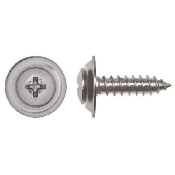 Sheet Metal Screw, #10 x 3/4 in, Chrome Plated Steel Oval Head Phillips Drive, 100 PK(5762PK)