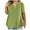Green, variant on Buigttklop Plus Size Tunic Tops for Women Women'S V-Neck Blouse Solid Casual Loose Summer Short Sleeve Blouse