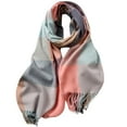 thumbnail image 2 of Holiday Gifts! Titcea Winter Scarf for Women Thicken Tassels Contrasting Plaid Retro Shawls Wraps Windproof Warm Outdoor Cold Protection Scarves, 2 of 3