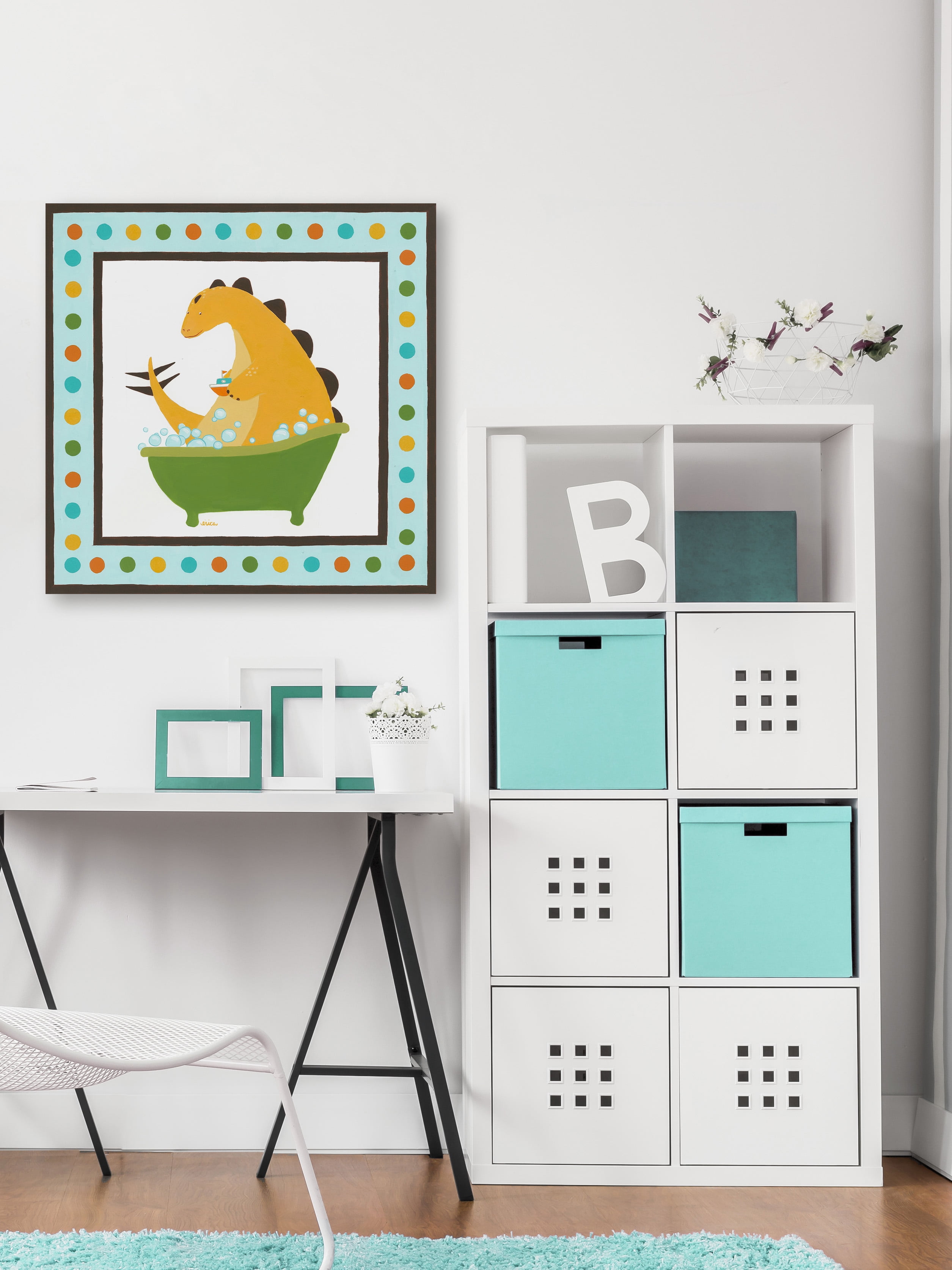 Marmont Hill Rub-a-dub Dino IV Canvas Wall Art