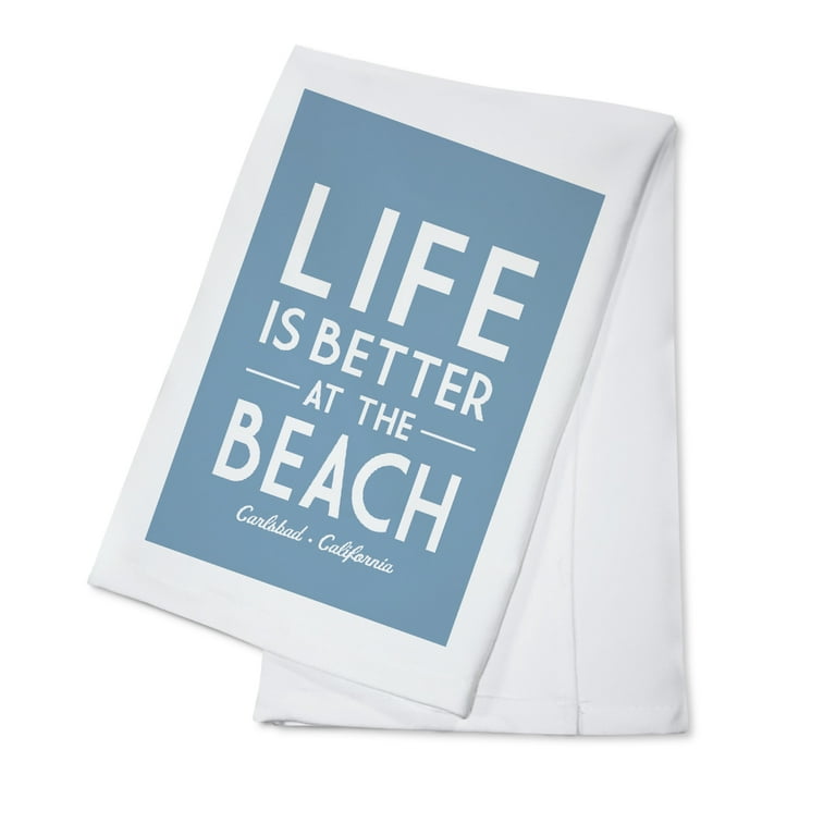 Life's A Beach Kitchen Towel, Tea Towel Kitchen Decor