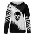 thumbnail image 4 of Pntutb moda mujer manga larga otoño camiseta impresión bolsillos con capucha blusa tops Pntutb Pntutb-3949, 4 of 5