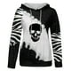 thumbnail image 4 of Moda mujer manga larga otoño camiseta impresión bolsillos con capucha blusa Tops Fridja  fjkfkj8163, 4 of 5