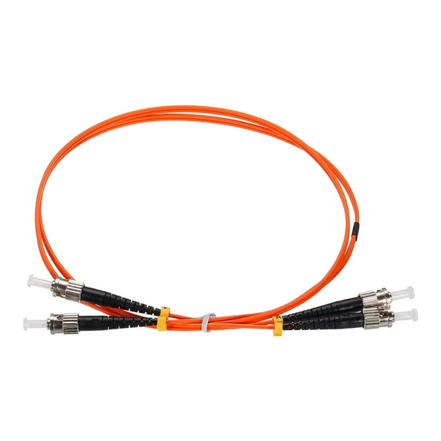Unique Bargains 1 Meter 3.2Ft Fiber Patch Cable Multimode ST-ST OM1 LSZH Fiber Optic Jumper Orange For Network Transceiver 1Pcs
