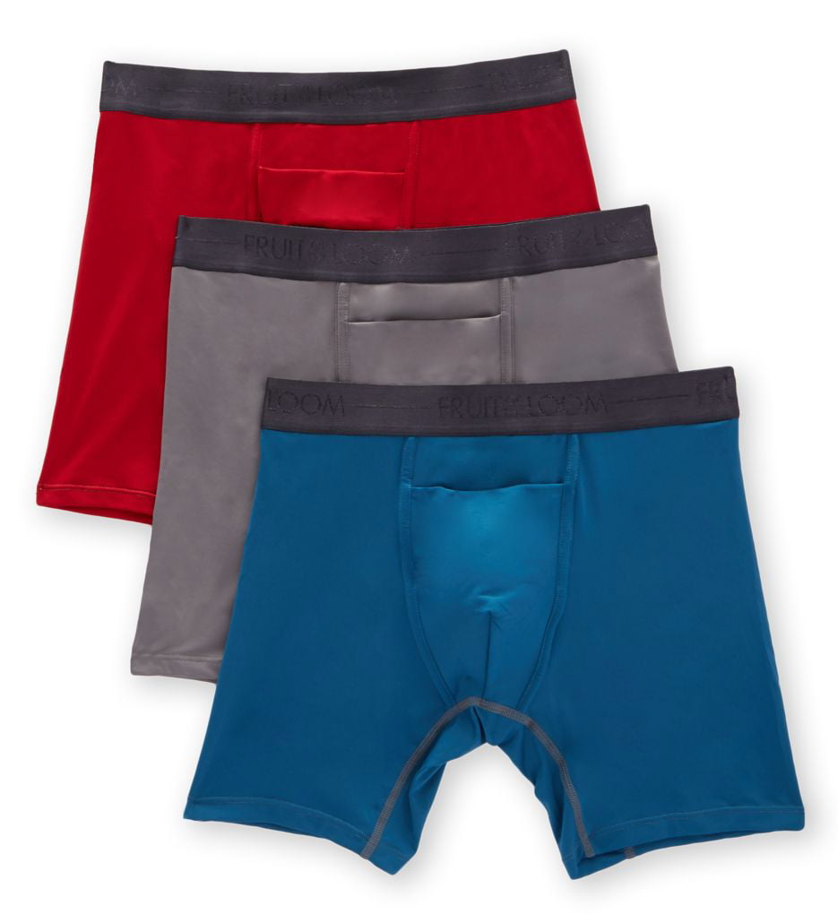 Fruit of the Loom Mens 3-Pack Everlight Boxer Briefs Boxer Briefs