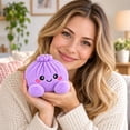 thumbnail image 3 of Lumifun Purple Plush Dumpling Squishy Toy 6 inch, Cute Bao Bun Stuffed Animal with Basket Gift Box, Soft Stress Relief Fidget Toy, Christmas Holiday Gift for Kids & Adults, 3 of 3