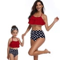 thumbnail image 5 of GYRATEDREAM Girls Women 2-Pieces Bikini Set Ruffle Bathing Suit Floral Halter Swimsuit, 5 of 8