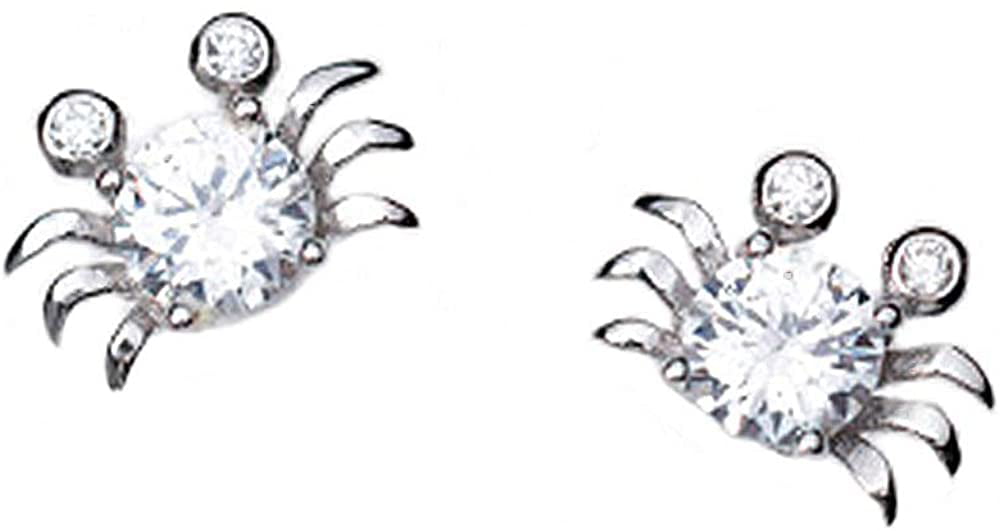 Colorful Cubic Zirconia Stud Earrings Sterling Silver Hypoallergenic Mini Tiny Cute CZ Animal Earrings for Women Girls 