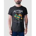 thumbnail image 2 of Autism Awareness Support Heart Puzzle Men's T-shirt, L, Black (Multicolor), 2 of 5