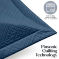 thumbnail image 4 of Clara Clark Quilt Sets, 5 Piece Lightweight Reversible Quilt Bedspread, Diamond Weave Coverlet Bedding Set, Queen Navy, 4 of 9