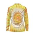 thumbnail image 5 of Yuyamidu Orange Yellow Long Sleeve Golf Shirts for Woman Whilpool Tie Dye Athletic Tennis Shirts Trendy Quarter Zip Workout Shirts Size XS, 5 of 8