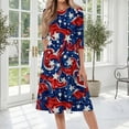 thumbnail image 2 of BOMYJESK Womens Maxi Dress Patriotic American Flag Midi Dresses Independence Day Art Print 4th July 2026 Summer Dresses Casual Party Apparel Navy 3XL, 2 of 6