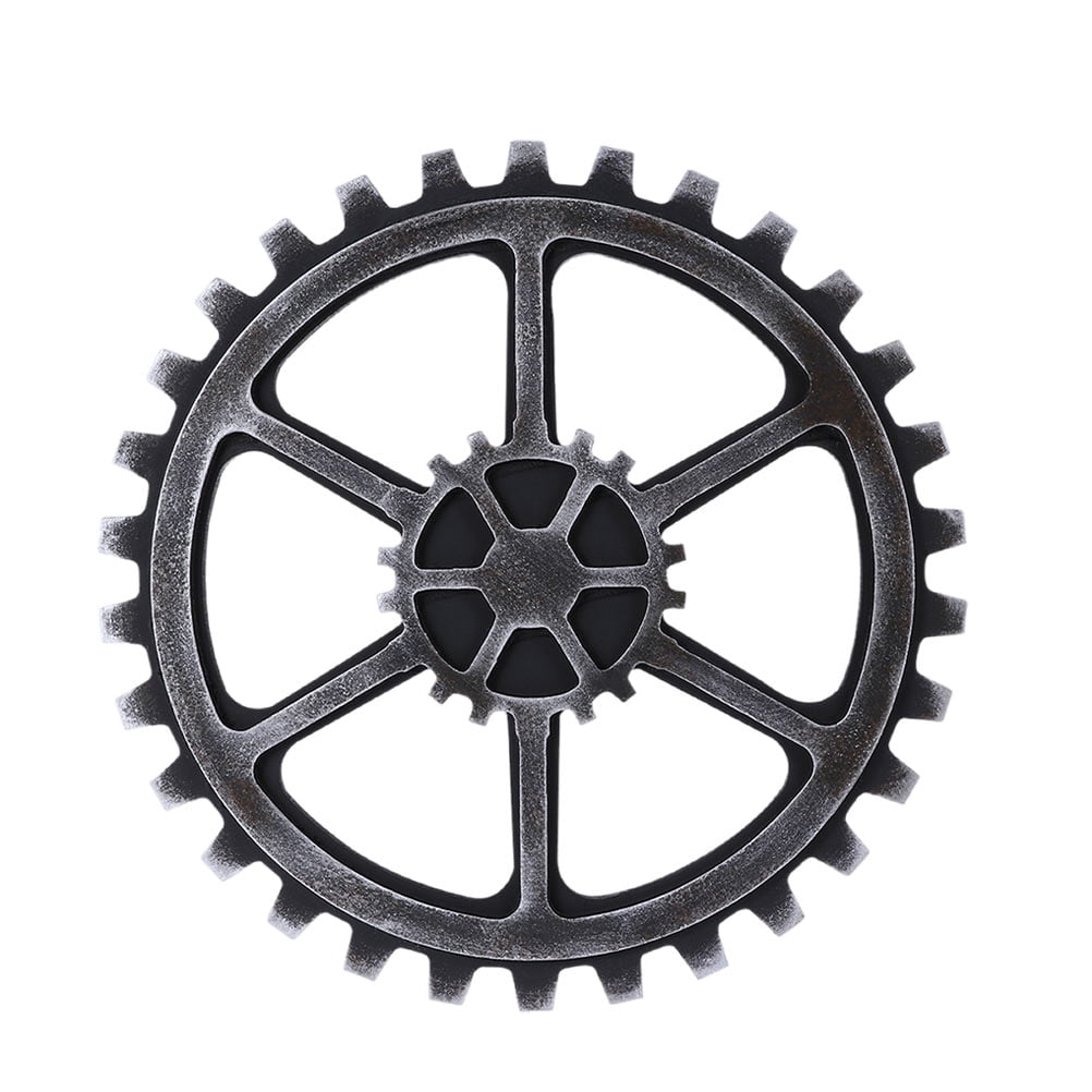 NUOLUX Wall Decor Gear Steampunk Art Vintage Wheel Decoration Wooden