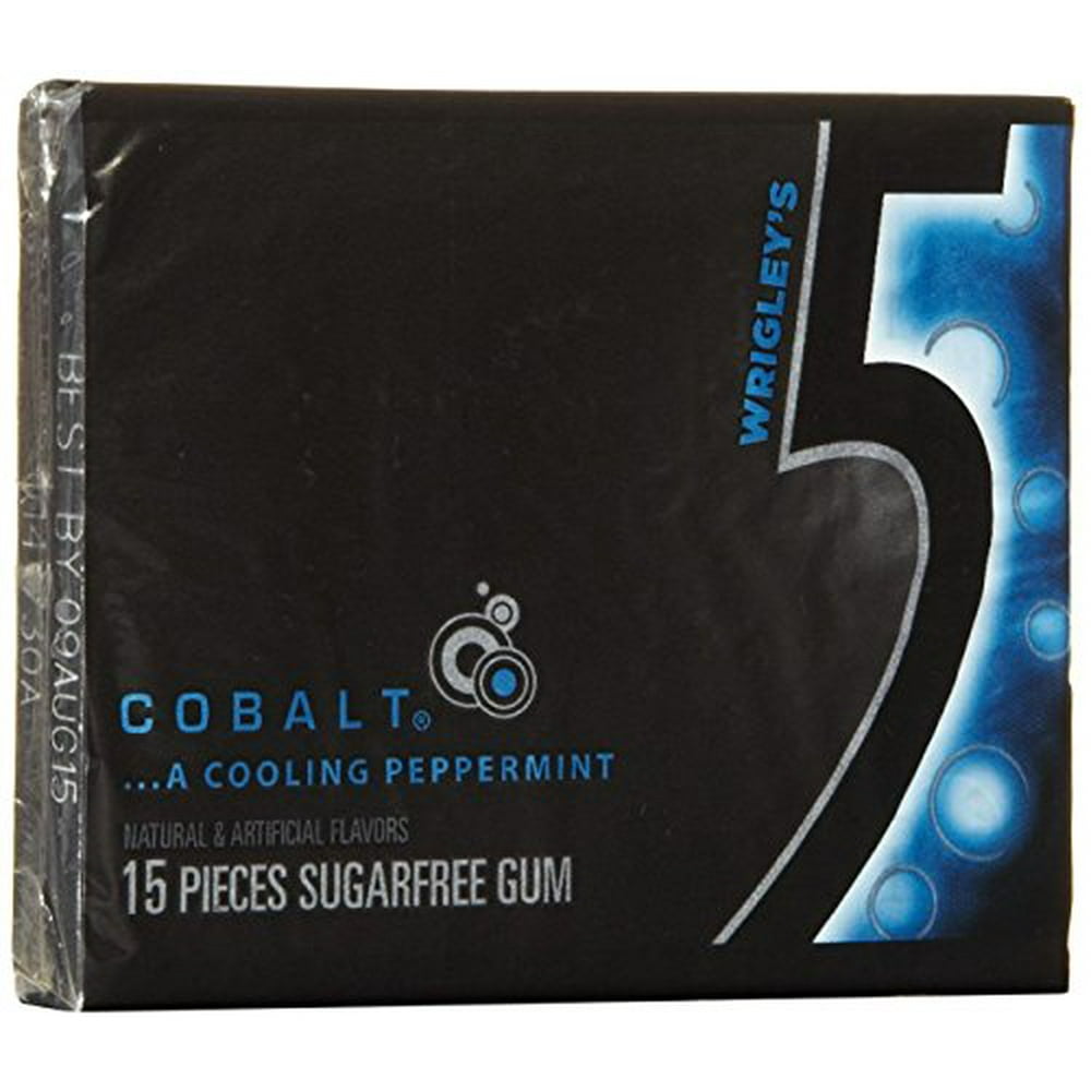 5 Cobalt Sugar Free Chewing Gum, 15ct