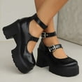 thumbnail image 2 of SCHUHLAND Women's Chunky Platform Mary Janes, Double Buckle Ankle Strap Pumps, Super High Heels, Round Toe, Plus Size, Lotita Style, 2 of 16