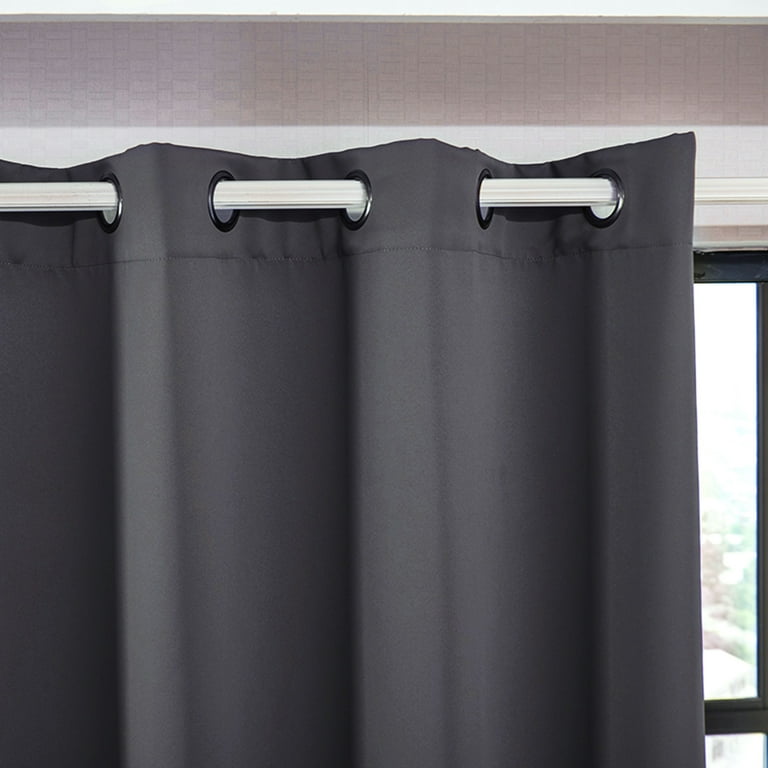 Elegant Home Fashions Sparta 96-in Dove Grey Polyester Blackout Thermal Lined Curtain Panel Pair