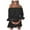 Black, variant on Womens Summer Dresses Women Dresses Party Dress Black Dresses for Women Casual Vintage Print Beach Vacation Dresses Off Shoulder Tunic Casual Loose Fit Bell Sleeve Mini Dress Split Maxi Lo 2XL