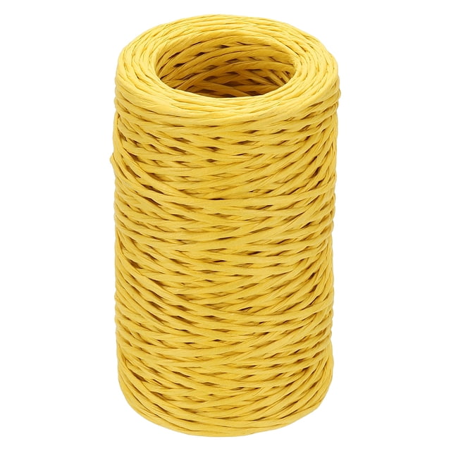 Uxcell 55 Yards Floral Bind Wire Wrap Twine, 2mm Floral Wire Vine Bind Wire Rustic Craft Wire for DIY Projects Flower Bouquet Making Wreath Gift Wrapping Wedding Decoration, Amarillo