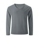 thumbnail image 4 of pstuiky camisas de manga larga para hombre, Camiseta deportiva de manga larga con cuello redondo y bolsillo informal de colores sólidos para hombre camisetas de hombre xxxl, 4 of 6