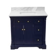 thumbnail image 3 of Sydney 36" Bathroom Vanity with Royal Blue Cabinet and Carrara Marble Top, 3 of 5