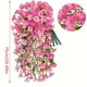 thumbnail image 3 of Flores artificiales, flores falsas, flores de imitación, flores de simulación para patio exterior, flores artificiales de seda matinales, decoración de bodas, colgantes de pared, flores de trompeta de, 3 of 9