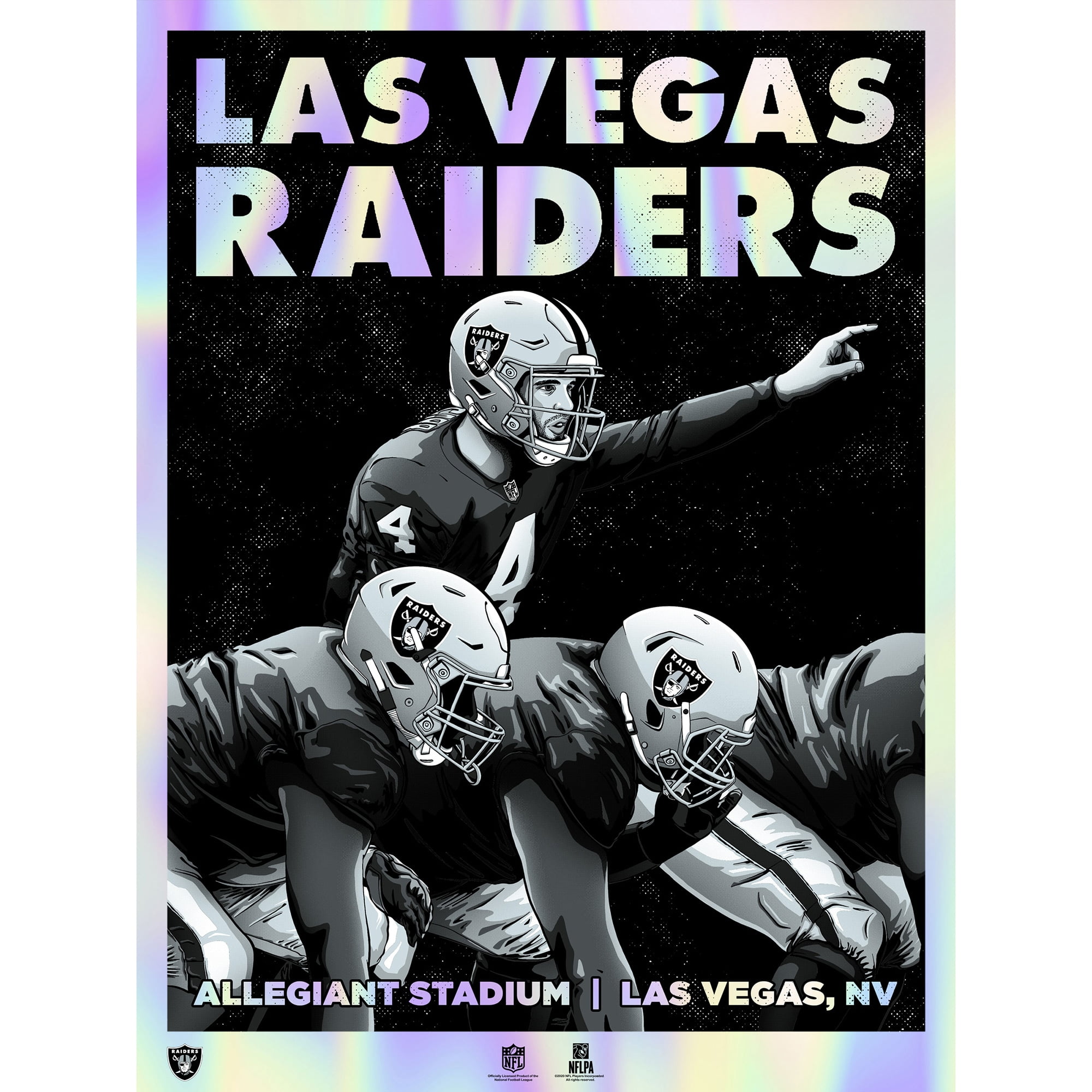 Phenom Gallery Derek Carr Las Vegas Raiders 18'' x 24'' Foil Serigraph  Limited Edition Poster Art Print - Walmart.com