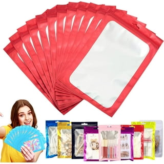 AllTopBargains 3 Large Plastic Clear Storage Bags Handle Resealable Zipper Clothes Travel 15x17