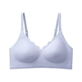 thumbnail image 4 of Antinious Women Solid Wireless Front Closure Support Breathable Soft Everyday Bras, 4 of 5