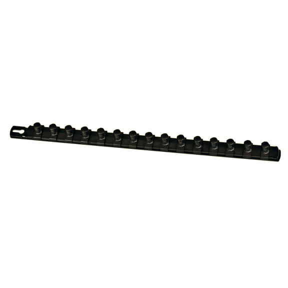 Ernst 8422 18" Socket Organizer Rail with 15 1/2" Twist Lock Clips - Black