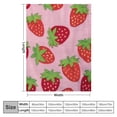 thumbnail image 4 of COMIO  Pink Strawberry Fuzzy Flannel Blanket Throw, Super Soft Lightweight Blanket Throw for Couch Chair Sofa, Cozy Bed Blanket for Kids Adults, 4 of 6