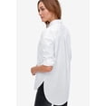 thumbnail image 2 of Ellos Women's Relaxed Button Front Stretch Tunic Shirt Tunic, 2 of 3