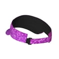 thumbnail image 2 of Balery Pink Purple Glitter Sport Wear Athletic Visor Sun Sports Visor Hat Visor Adjustable Cap for Women and Men (One Size), 2 of 8