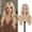 Blonde - 22 Inch, variant on DOPI Brown Blonde Wig with Curtain Bangs - Lace Front Hairline Middle Part Long Layered Natural Looking Straight Synthetic Hair Wigs for Women Daily Party, 24 Inch Brown Mixed Blonde