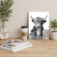 thumbnail image 2 of Funny Highland Cow Canvas Wall Art Set of 3, Black and White Cow Wall Decor Paintings, Farm Animal Poster Pictures Prints Vintage Rustic Farmhouse Home Decor for Bar Kitchen Dining Room, 2 of 6
