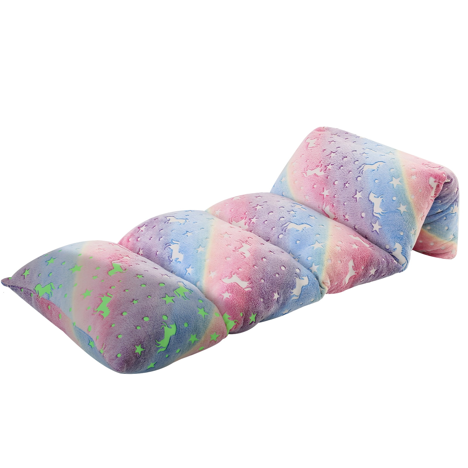 MeMoreCool Unicorn Pillow Bed Floor Lounger for Kids, ONLY COVER, Glow ...