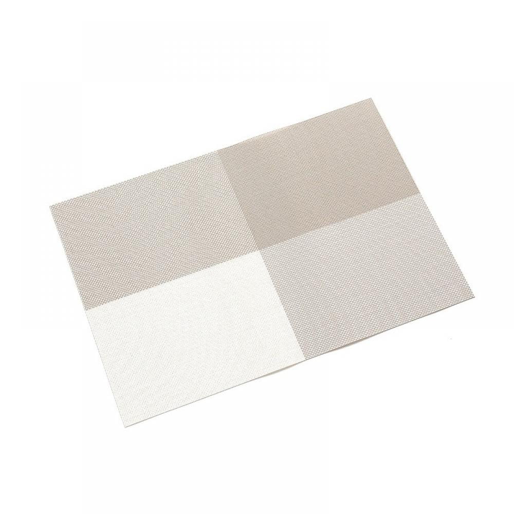 Familamb Placemats for Dining Table Set of 6 Woven Vinyl Washable Table Placemats Table Decoration Heat Insulation Stain Resistant Beige 