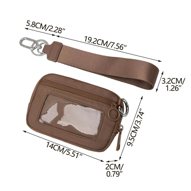 Portable Waterproof Wrist Bag with Transparent Card Slot - Solid Color Series
