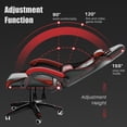 thumbnail image 3 of Bigzzia High-Back Gaming Chair PC Office Chair Computer Racing Chair PU Desk Task Chair Ergonomic Executive Swivel Rolling Chair with Lumbar Support for Back Pain Women, Men (Red), 3 of 7