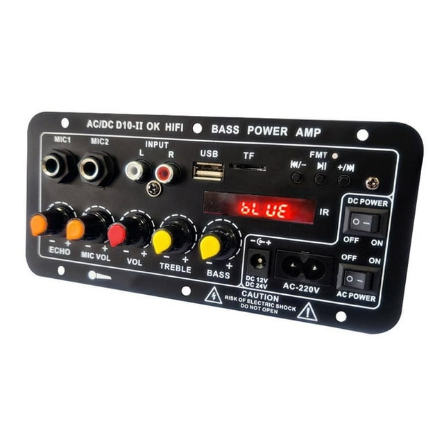 D10-II 12V 24V Car Bluetooth Amplifier Board AUX TF Card USB 30-120W Hot