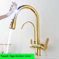 thumbnail image 1 of White Touch Kitchen Filter Faucets Solid Brass Hot Cold Pull Out Kitchen Mixer Tap 3 Ways Pure Smart Touch Filter Kitchen Faucet, 1 of 5